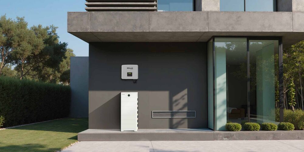 SolarX home solar battery system Home with SolarX solar battery system